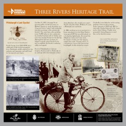 This sign can be found on the Three Rivers Heritage Trail