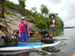 Ian and I took some paddleboards to help Paddle Without Pollution with a river clean up