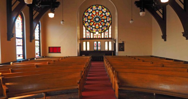 Interior view of the Neu Kirche space. (Photo credit: Neu Kirche website)